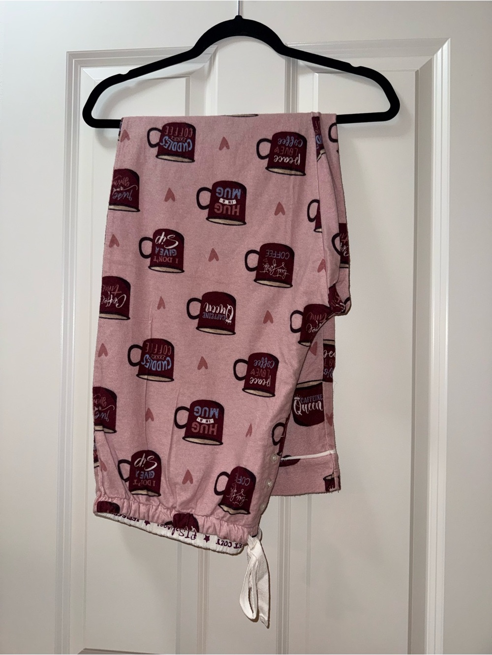 PJ Salvage Pink Coffee Mug Print Pajama Pants
